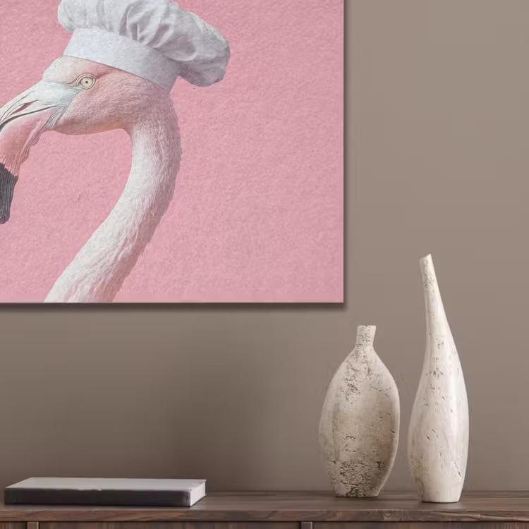 Flamingo - Roze - Koksmuts - Vogel PET vilt klein -sfeer6_closeup