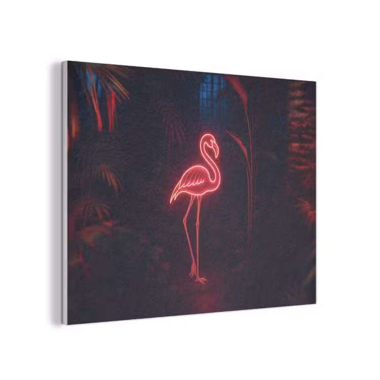 Flamingo - Roze - Neon - Licht PET vilt klein -3d
