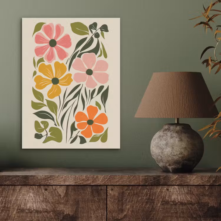 Bloemen - Speels - Kleurrijk PET vilt klein -sfeer2