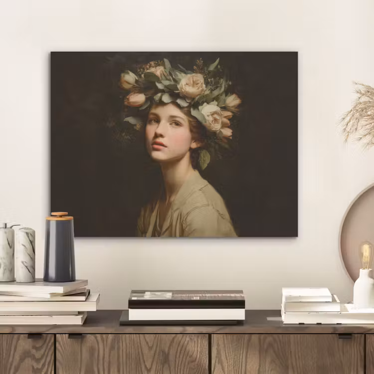 Bloemenstilte - Vrouw - Portret PET vilt klein -sfeer1