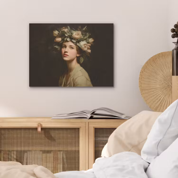 Bloemenstilte - Vrouw - Portret PET vilt klein -sfeer3