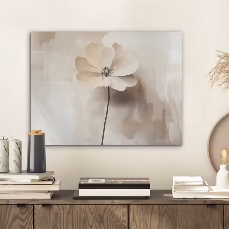 Bloem - Beige - Verf - Schaduw PET vilt klein -sfeer1