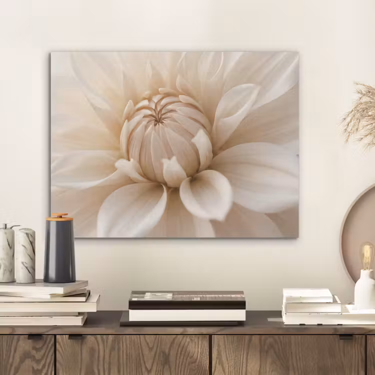 Bloem - Dahlia - Wit PET vilt klein -sfeer1