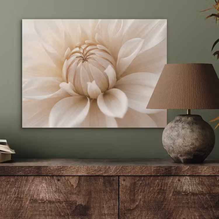 Bloem - Dahlia - Wit PET vilt klein -sfeer2