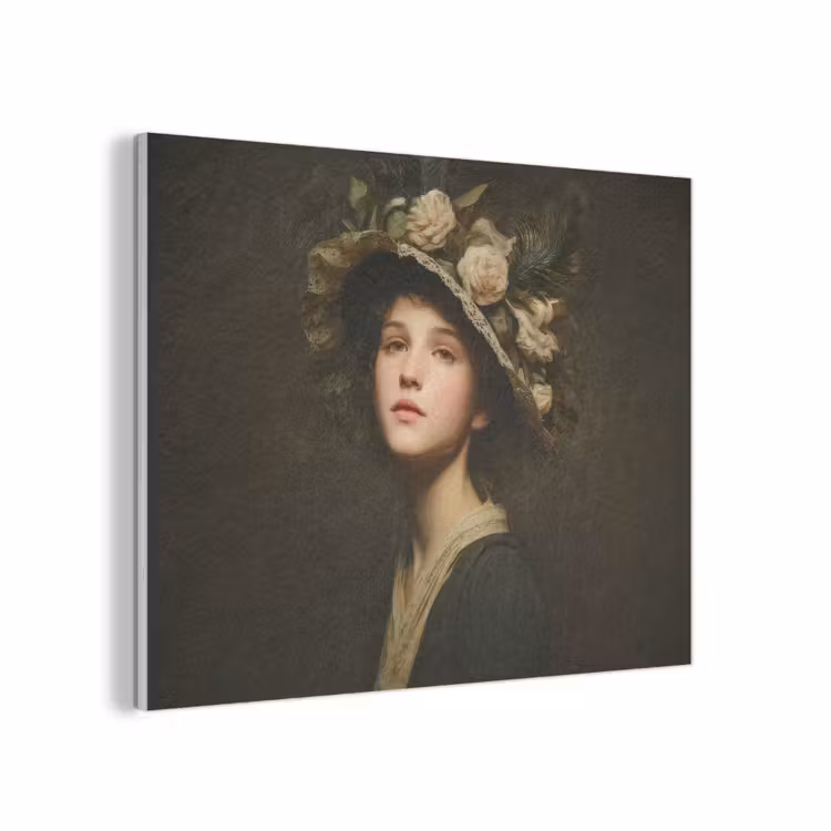 Bloemenhoed - Portret - Vrouw PET vilt klein -3d