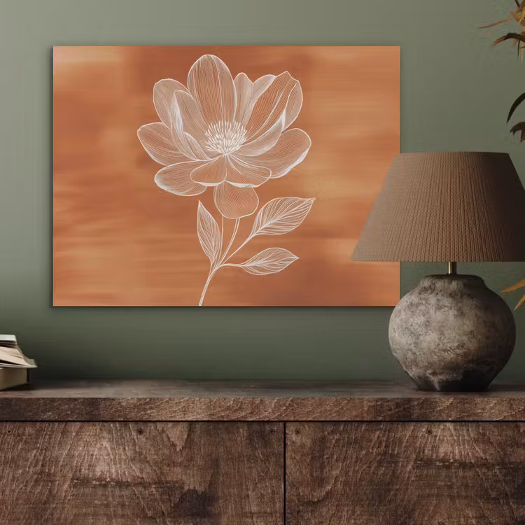 Bloem - Minimalistisch - Wit PET vilt klein -sfeer2