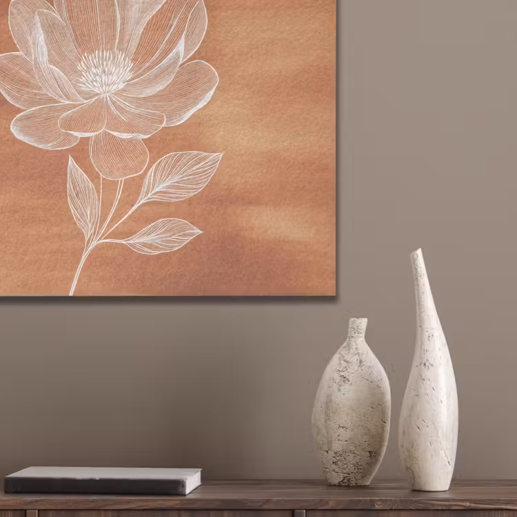 Bloem - Minimalistisch - Wit PET vilt klein -sfeer6_closeup
