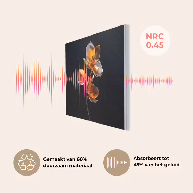 Bloem - Orchidee - Oranje PET vilt klein -USP_NL