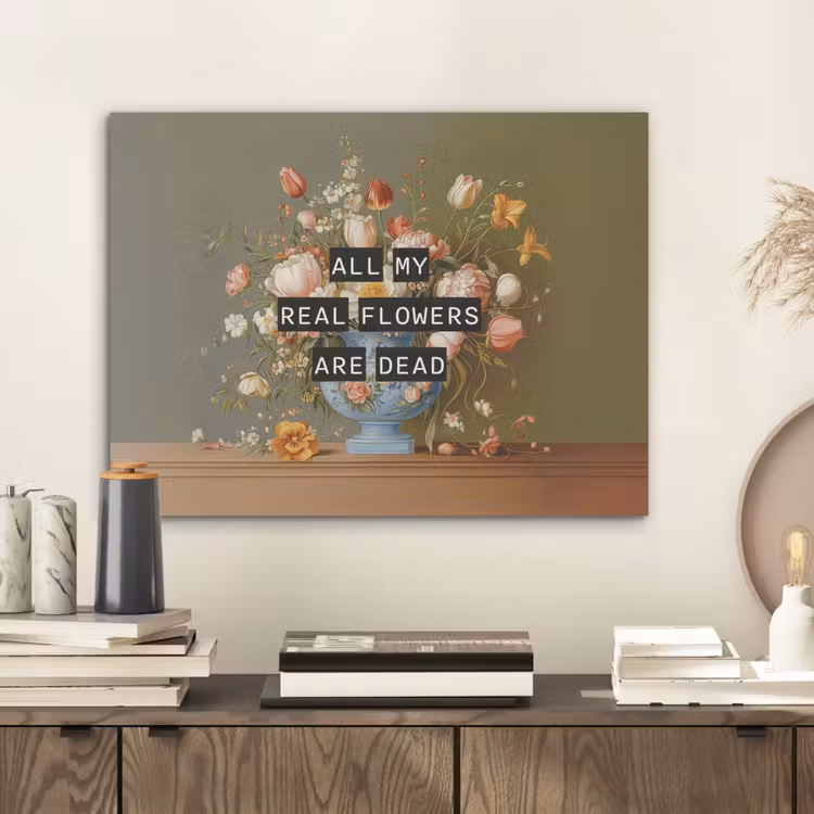 Bloem - Quote - Vintage - Art PET vilt klein -sfeer1