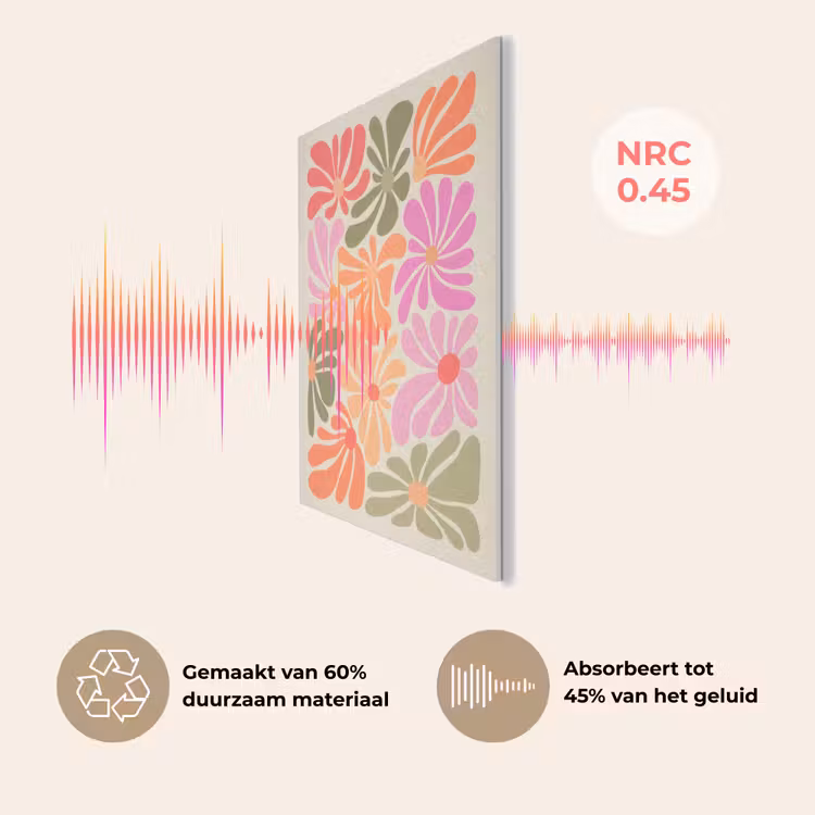 Bloemvormen - Retro - Kleurrijk PET vilt klein -USP_NL