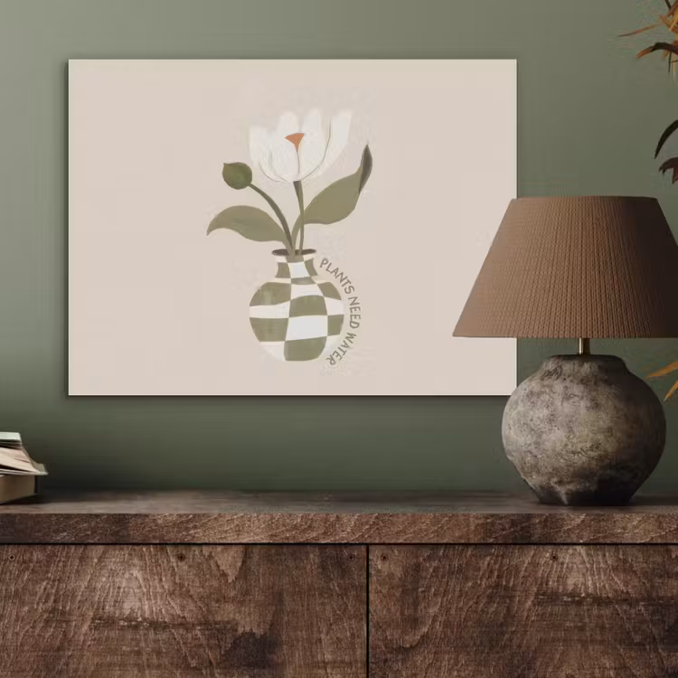Bloem - Wit - Vaas - Quote PET vilt klein -sfeer2