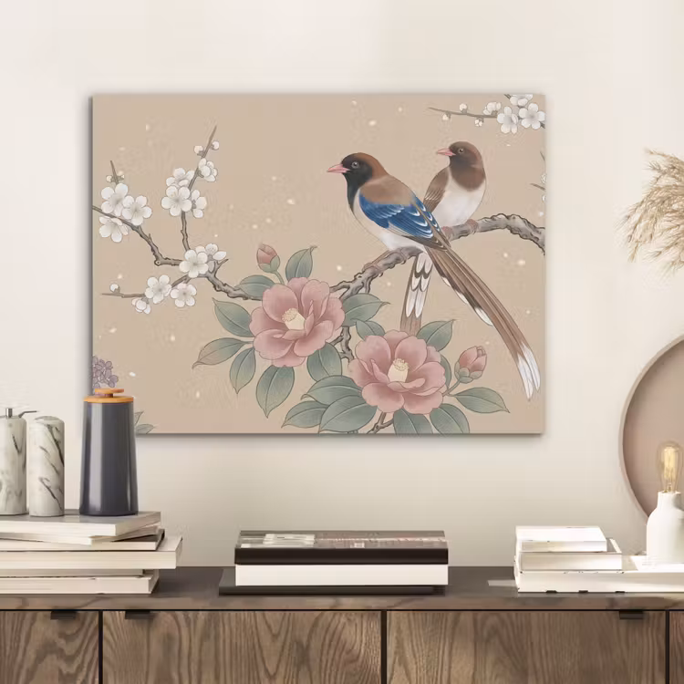 Bloemen - Vogels - Bloemen PET vilt klein -sfeer1