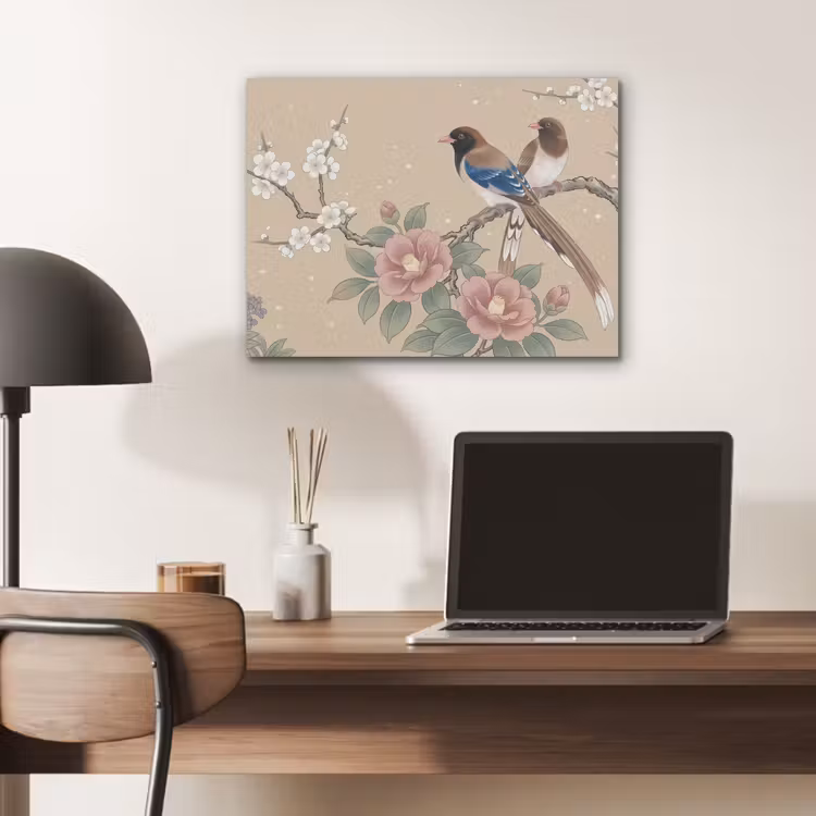 Bloemen - Vogels - Bloemen PET vilt klein -sfeer5