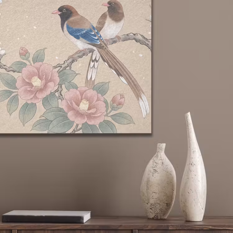 Bloemen - Vogels - Bloemen PET vilt klein -sfeer6_closeup