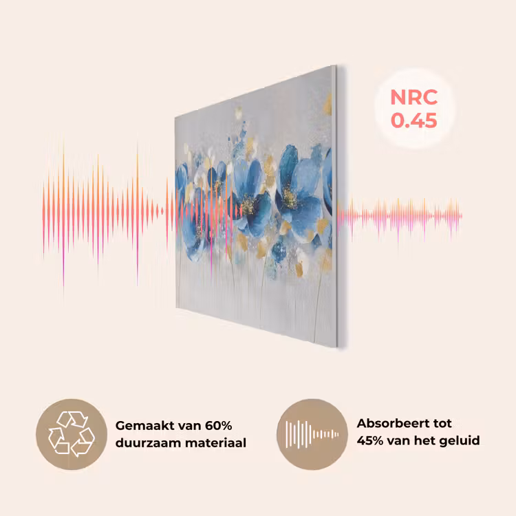 Bloemen - Blauw - Abstract PET vilt klein -USP_NL