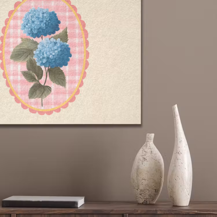 Bloemen - Blauw - Lijst - Bladeren PET vilt klein -sfeer6_closeup