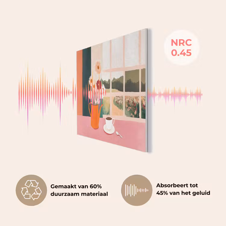 Bloemen - Koffie - Raam PET vilt klein -USP_NL