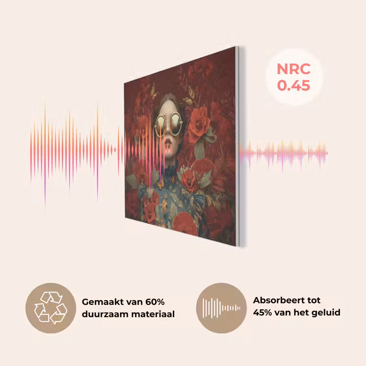Bloemen - Dieprood - Zonnebril - Vrouw PET vilt klein -USP_NL