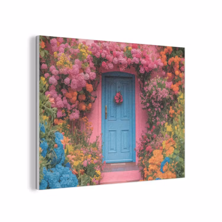 Bloemen - Deur - Roze PET vilt klein -3d