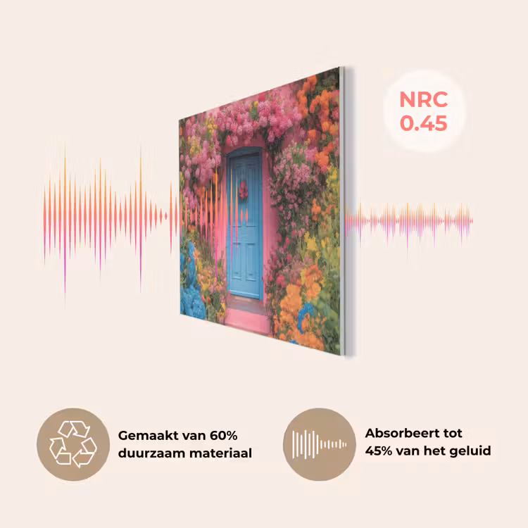 Bloemen - Deur - Roze PET vilt klein -USP_NL