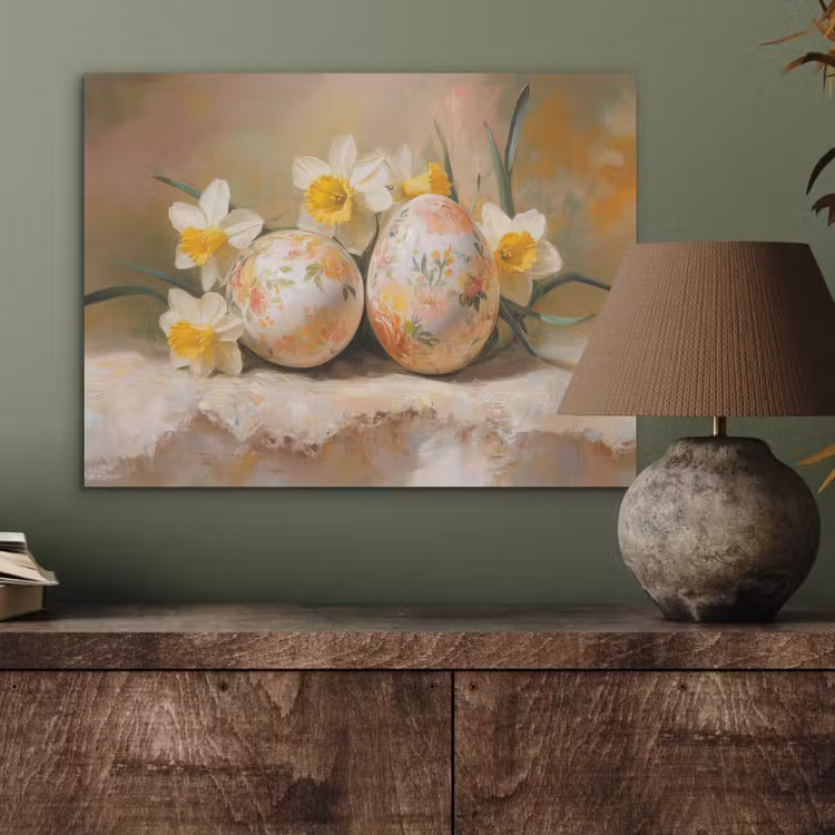 Bloemen - Eieren - Geschilderd PET vilt klein -sfeer2