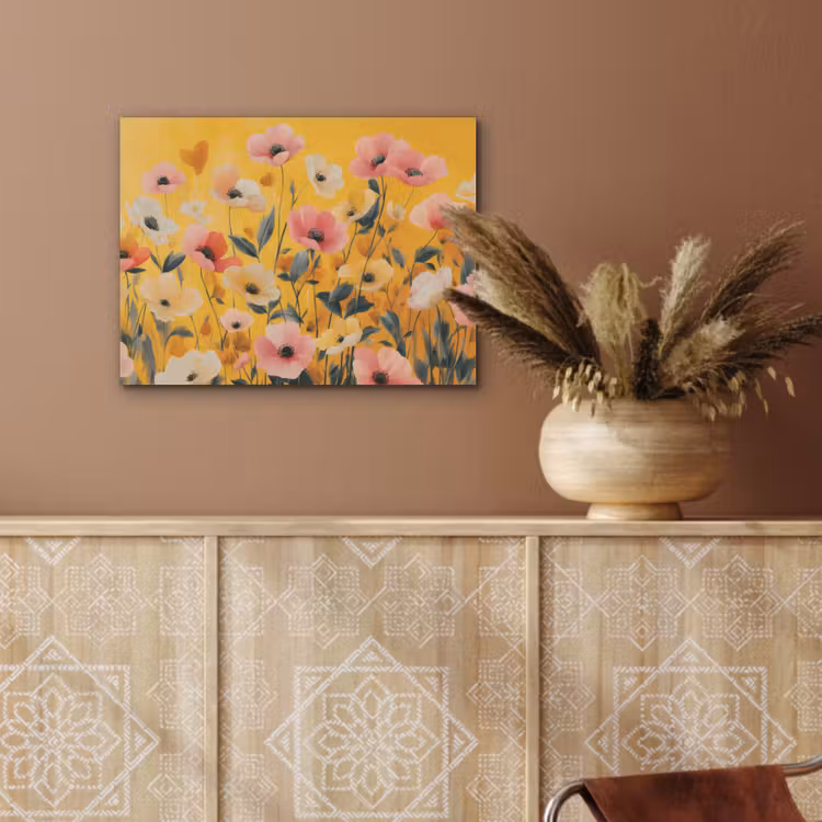 Bloemen - Veld - Geel PET vilt klein -sfeer4