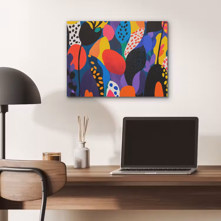 Bloemen - Bladeren - Abstract - Rood PET vilt klein -sfeer5