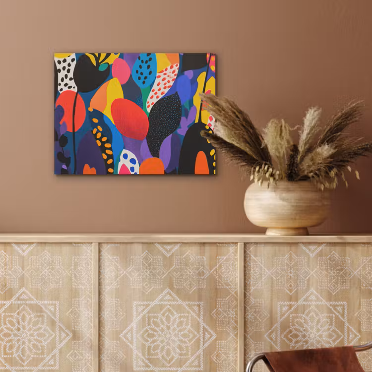 Bloemen - Bladeren - Abstract - Rood PET vilt klein -sfeer4