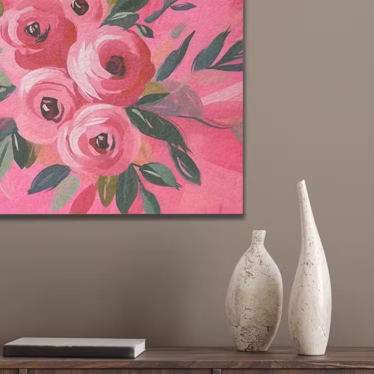 Bloemen - Verf - Roze PET vilt klein -sfeer6_closeup