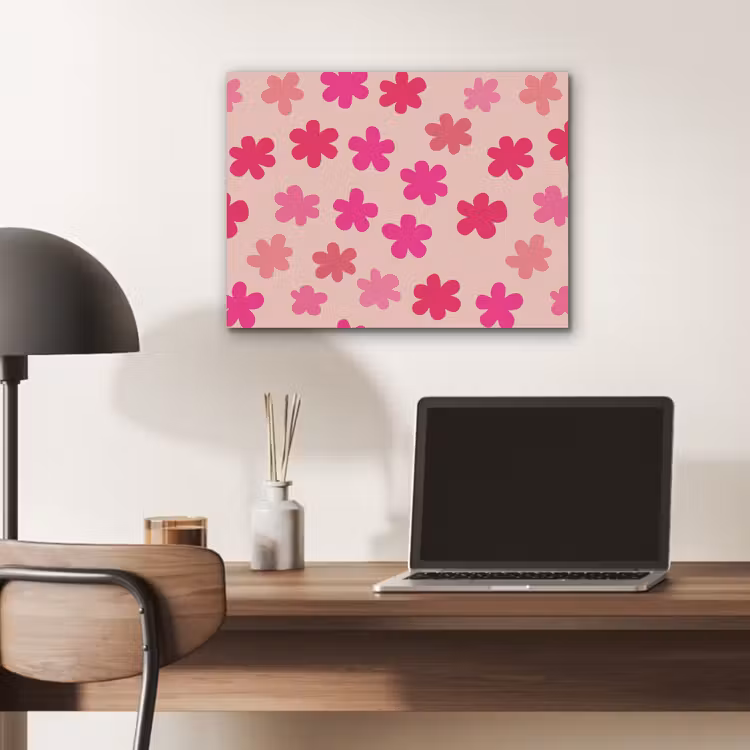 Bloemen - Patroon - Roze PET vilt klein -sfeer5
