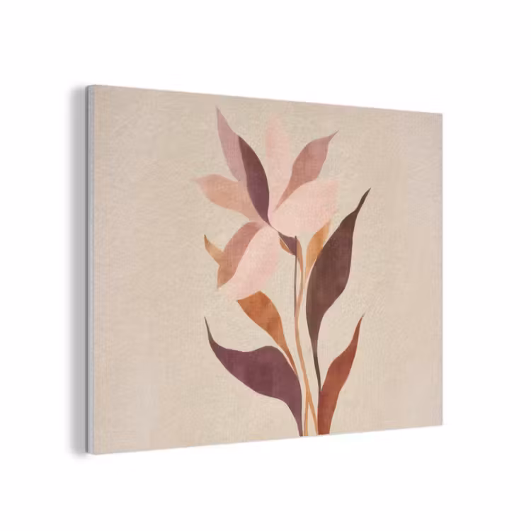 Bloemen - Blaadjes - Minimalistisch - Roze PET vilt klein -3d