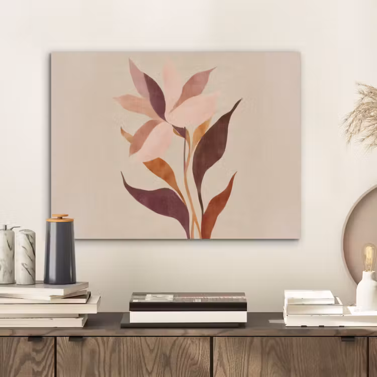 Bloemen - Blaadjes - Minimalistisch - Roze PET vilt klein -sfeer1