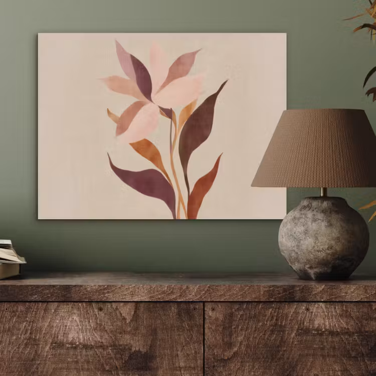 Bloemen - Blaadjes - Minimalistisch - Roze PET vilt klein -sfeer2