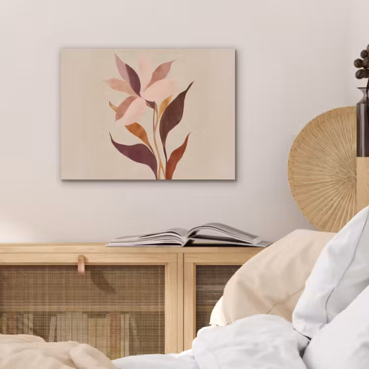 Bloemen - Blaadjes - Minimalistisch - Roze PET vilt klein -sfeer3