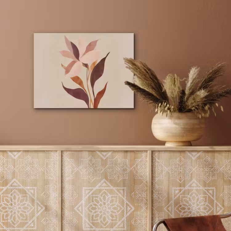 Bloemen - Blaadjes - Minimalistisch - Roze PET vilt klein -sfeer4