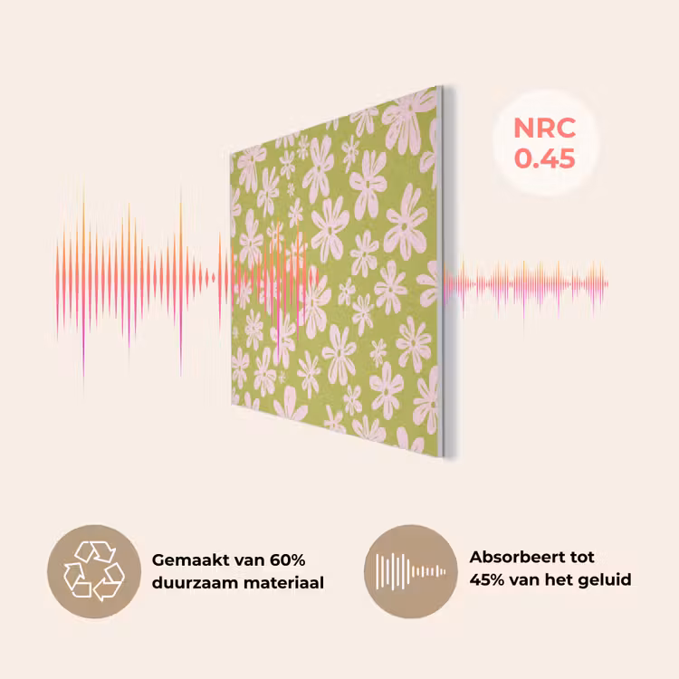 Bloemen - Roze - Getekend - Patroon PET vilt klein -USP_NL