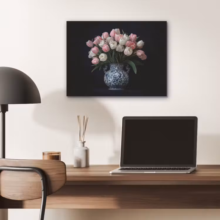 Bloemen - Roze - Tulpen - Vaas PET vilt klein -sfeer5
