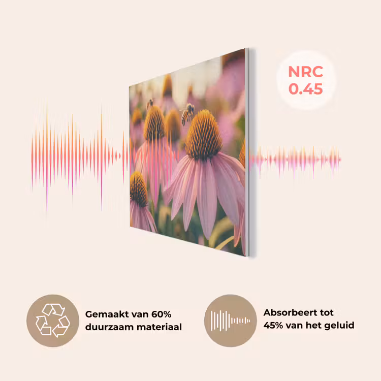 Bloemen - Paars - Bijen PET vilt klein -USP_NL