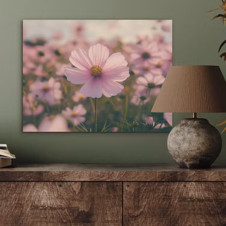 Bloemen - Paars - Wazig PET vilt klein -sfeer2