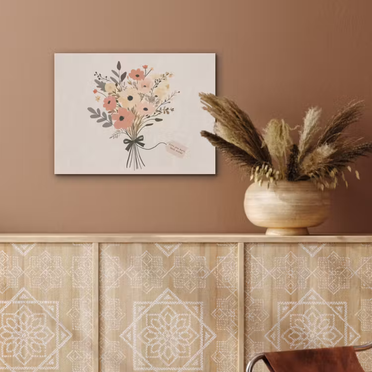 Bloemen - Quote - Beige - Lint PET vilt klein -sfeer4