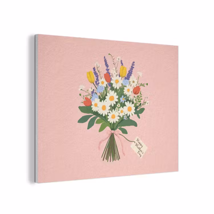 Bloemen - Lint - Kaartje PET vilt klein -3d
