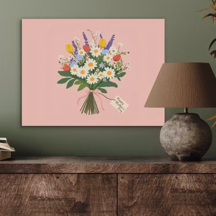 Bloemen - Lint - Kaartje PET vilt klein -sfeer2