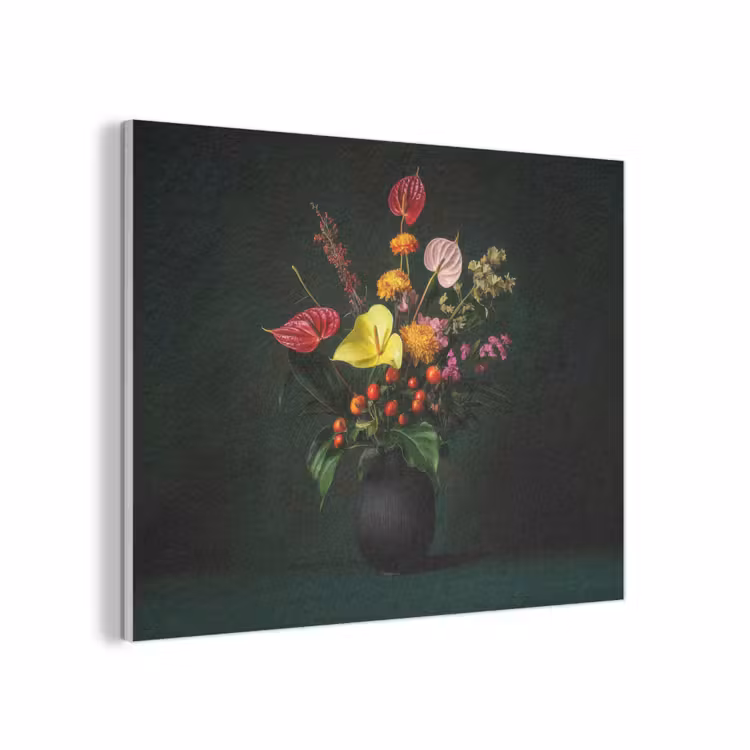Bloemen - Vaas - Zwart PET vilt klein -3d