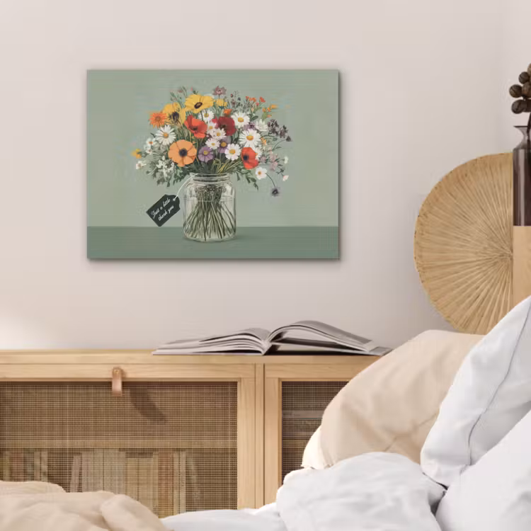 Bloemen - Vaas - Kaartje PET vilt klein -sfeer3