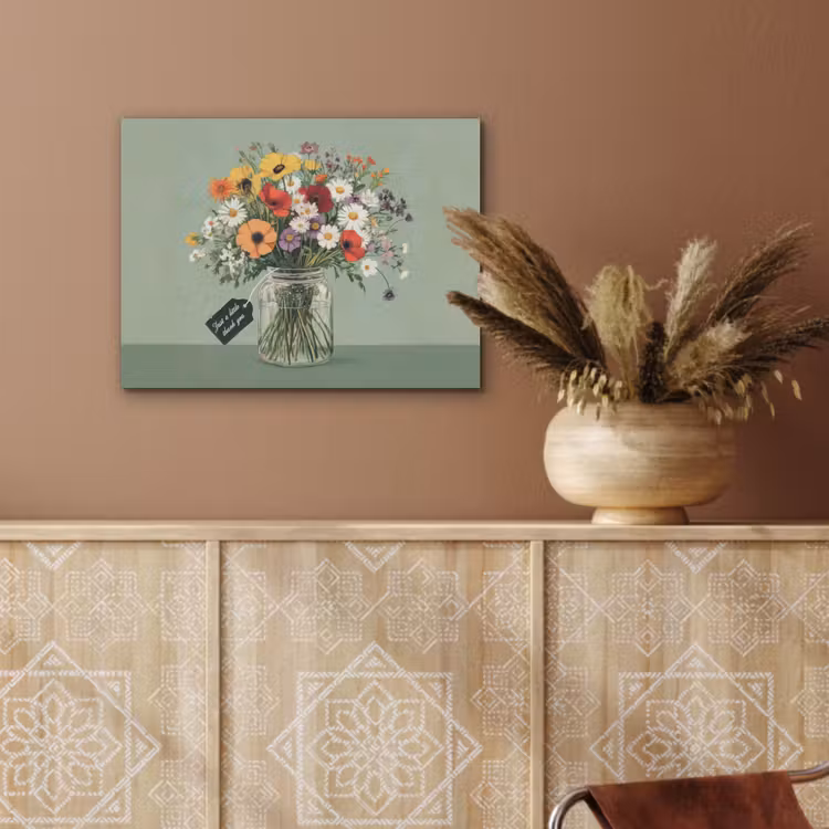 Bloemen - Vaas - Kaartje PET vilt klein -sfeer4