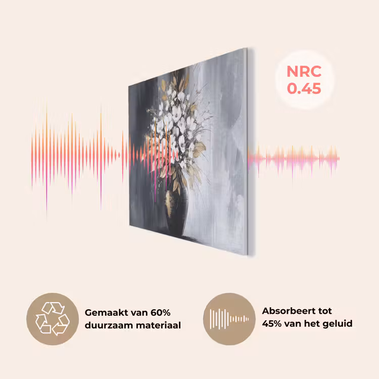 Bloemen - Wit - Vaas - Abstract PET vilt klein -USP_NL