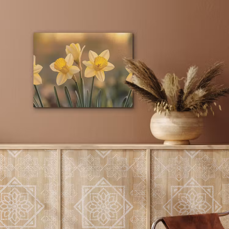 Bloemen - Geel - Wazig PET vilt klein -sfeer4