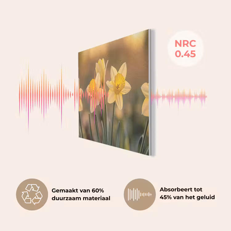 Bloemen - Geel - Wazig PET vilt klein -USP_NL