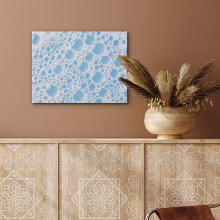 Schuim - Bubbels - Blauw PET vilt klein -sfeer4
