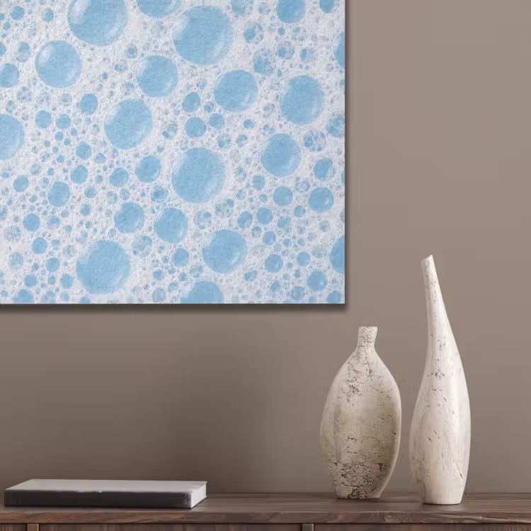 Schuim - Bubbels - Blauw PET vilt klein -sfeer6_closeup